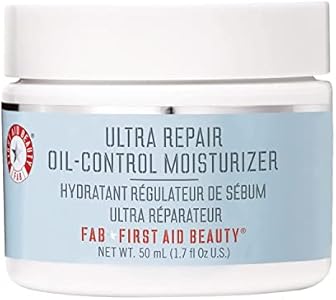 First Aid Beauty - Ultra Repair Oil-Control Moisturizer, Weightless Hydrating Mattifying Cream, Helps Minimize Pores for All Day Shine-Free Skin, Alcohol & Oil Free, Safe for Sensitive Skin, 1.7 oz First Aid Beauty