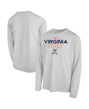 Youth Boys and Girls White Virginia Cavaliers Sole Bench T-shirt Nike