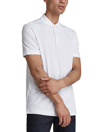Мужская рубашка-поло с короткими рукавами и логотипом Dunda Slim Fit G-STAR RAW