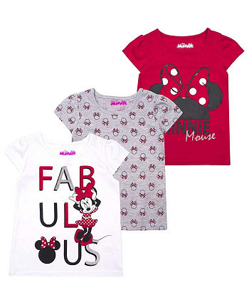 Toddler Minnie Mouse Red/Gray/White Graphic 3-Pack T-Shirt Set Children's Apparel Network