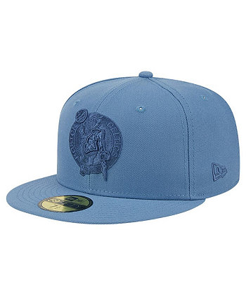Men's Blue Distressed Boston Celtics Color Pack Faded Tonal 59FIFTY Fitted Hat New Era