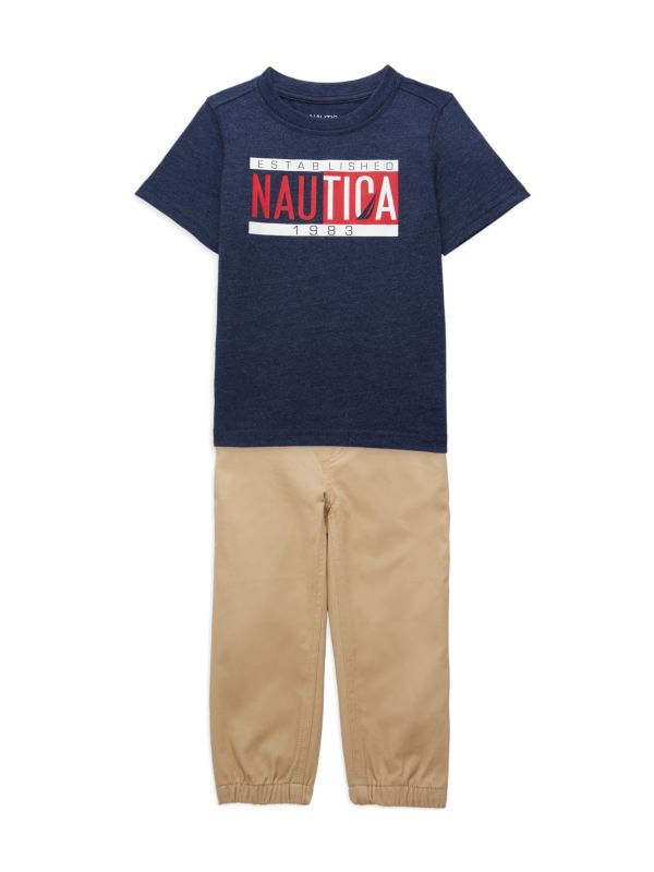 Комплект из 2 предметов: джоггеры и футболка для маленького мальчика Nautica