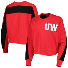 Женский пуловер Gameday Couture Red Wisconsin Badgers Back To Reality с цветными блоками, толстовка Gameday Couture