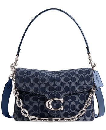 Small Chain Tabby Shoulder Bag in Signature Denim Coach