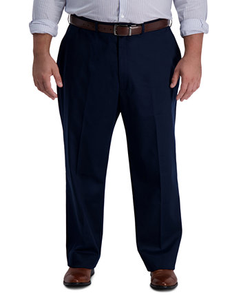 Мужские большие и высокие железные свободные премиальные хаки классические плоские передние штаны HAGGAR