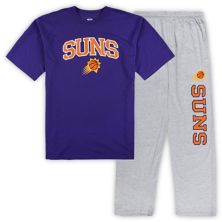 Men's Concepts Sport Purple/Heather Gray Phoenix Suns Big & Tall T-Shirt and Pajama Pants Sleep Set Unbranded