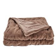 Cozy Soft Faux Fur Reversible Throw Blanket Madelinen