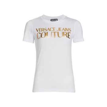 Футболка с металлическим логотипом Versace Jeans Couture