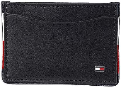 Tommy Hilfiger Men's Slim Front Pocket Card Case Wallet with ID Window Tommy Hilfiger