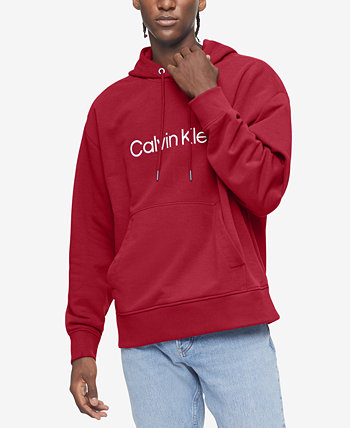 Мужская толстовка с капюшоном из френч терри с логотипом Calvin Klein
