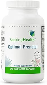 Seeking Health Optimal Prenatal, Women’s Vitamin with B12, Methylfolate, Choline, Methylation Support, Nutrients to Support Fertility, Pregnancy & Breastfeeding, 240 Vegetarian Capsules (Вегетарианские капсулы) Seeking Health