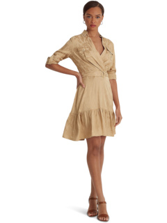 Жаккардовое платье с длинными рукавами Geo и поясом LAUREN Ralph Lauren