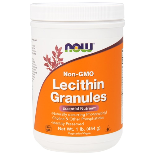Лецитиновые гранулы без ГМО — 1 фунт NOW Foods