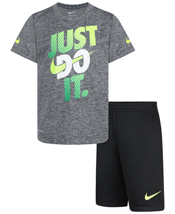 Футболка и шорты Dropsets для маленьких мальчиков, комплект из 2 предметов Nike