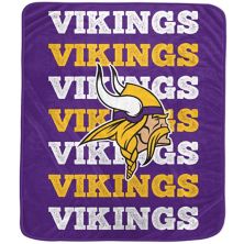 Pegasus Minnesota Vikings 60'' x 70'' Logo Wordmark Plush Blanket Unbranded