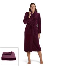 Флисовый длинный халат с запахом Miss Elaine Essentials больших размеров и одеяло в тон Miss Elaine Essentials