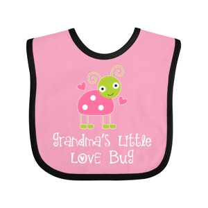 Inktastic Grandma Little Love Bug Grandchild Girls Baby Bib Inktastic