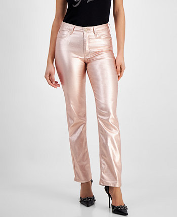 Женские прямые джинсы 1981 года с эффектом металлик GUESS