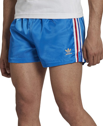 Мужские атласные шорты Football Nations с 3 полосками стандартной посадки Adidas