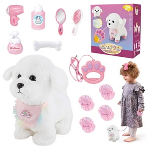 Plush Dog Toys for Kids, Walking Interactive Puppy, Christmas Birthday Gift for Toddlers Girls 3 4 5 6 Year Old Sytle-Carry