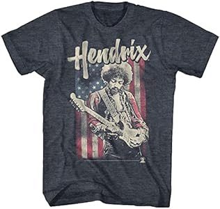 Jimi Hendrix 1960's Psychedelic Musical Icon USA Flag Distressed T-Shirt Tee American Classics