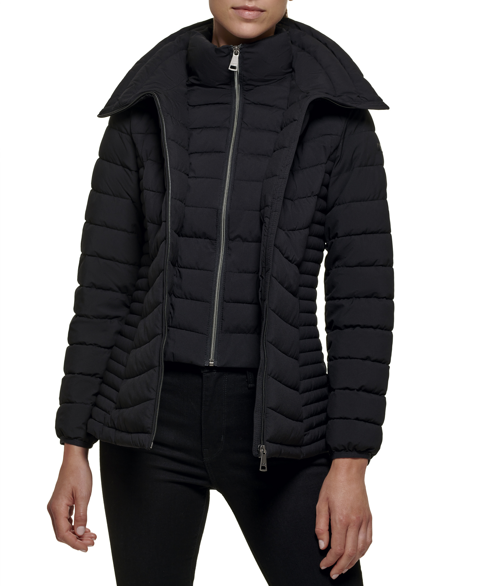 Упаковываемая передняя куртка с нагрудником DKNY