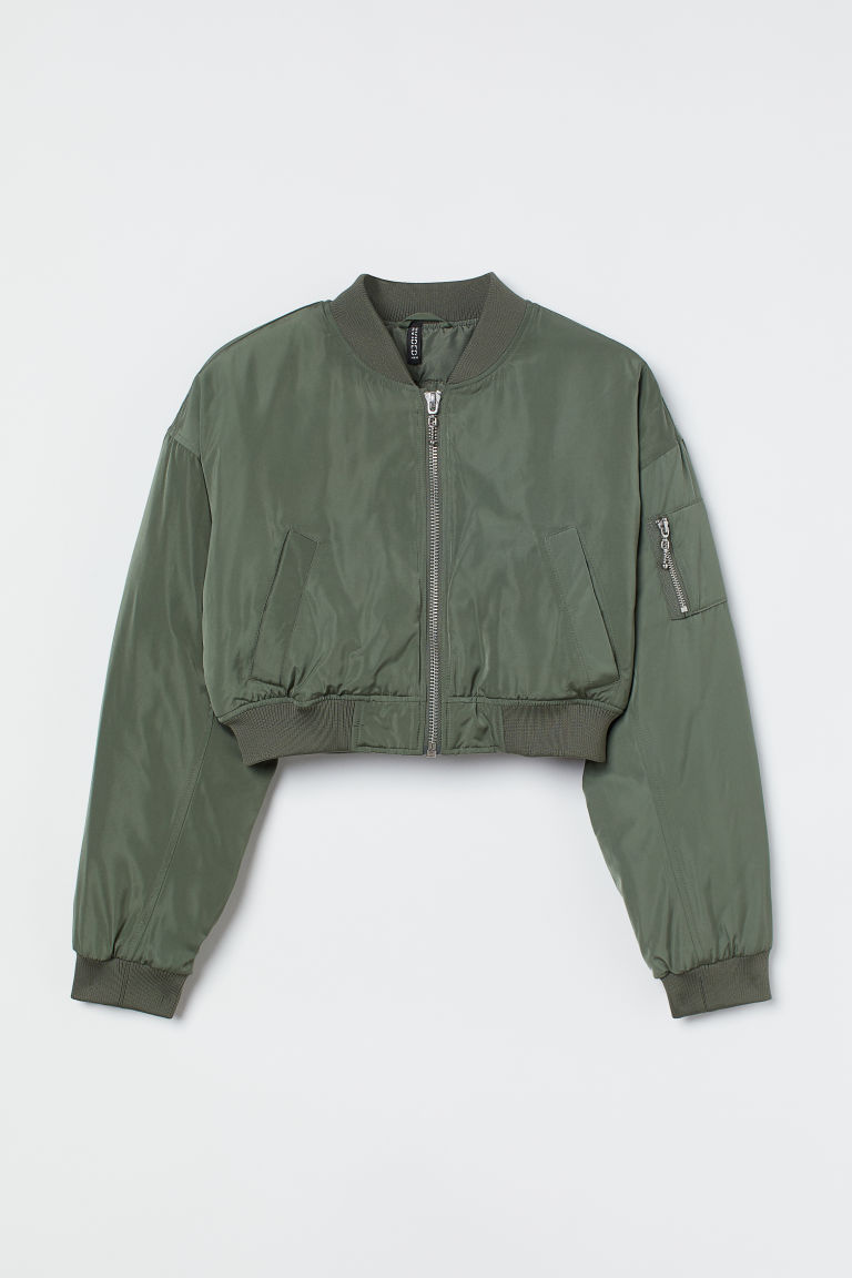 Укороченная куртка-бомбер H&M