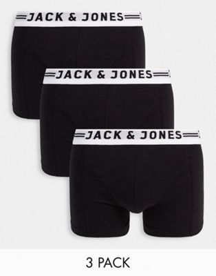 Черные трусы-стопы Jack & Jones (3 шт.) Jack & Jones