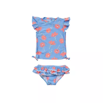 Детский усилитель; Пляжный комплект для плавания с оборками и рюшами для маленькой девочки, состоящий из двух предметов Snapper Rock