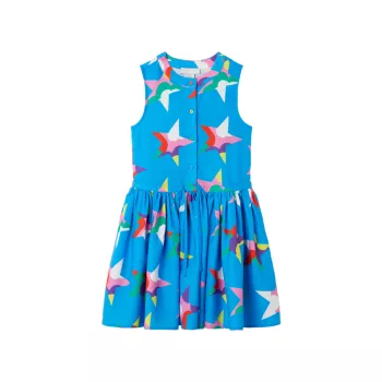 Маленькая девочка &amp;amp; Платье-рубашка без рукавов для девочек Pop Stars Stella McCartney Kids