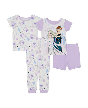 Пижамы для девочек, комплект из 4 предметов Frozen