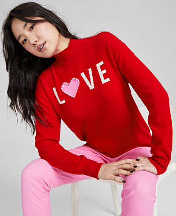 Женский свитер Love из 100% кашемира, созданный для Macy's Charter Club