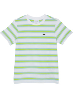 Полосатая футболка с круглым вырезом и короткими рукавами (для малышей/маленьких детей/больших детей) Lacoste Kids