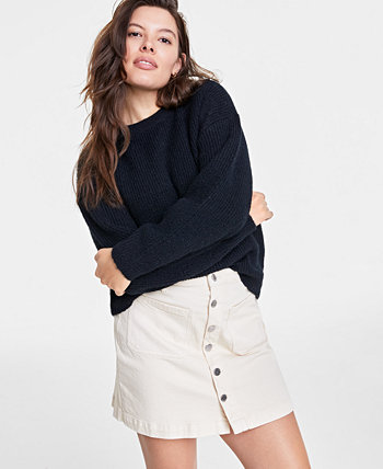 Женский свитер Shaker с круглым вырезом и длинными рукавами, созданный для Macy's On 34th