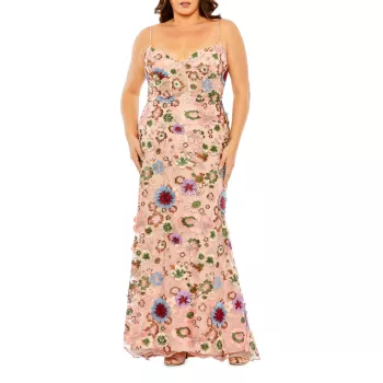 Платье Fabulouss с цветочной вышивкой MAC DUGGAL