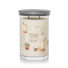 Свеча Yankee Candle Sweet Vanilla Horchata Signature, большая стаканная свеча Yankee Candle
