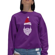 Santa Claus - Women's Word Art Crewneck Sweatshirt LA Pop Art