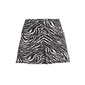 Мини-юбка Zebra со складками Matthew Bruch
