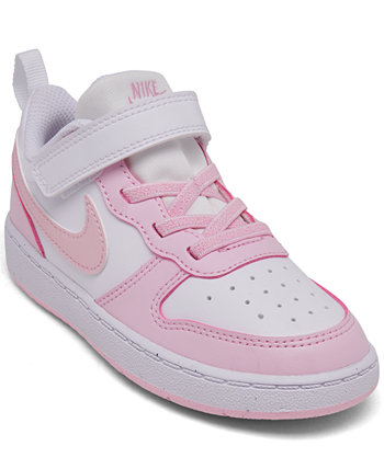 Повседневные кроссовки с регулируемым ремешком для маленьких девочек Court Borough Low Recraft от Finish Line Nike