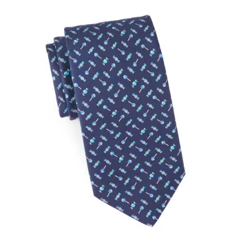 Шелковый галстук с конфетным принтом Ferragamo