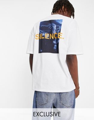 Белая футболка с принтом «волна и тишина» 9N1M SENSE эксклюзивно на ASOS 9N1M SENSE