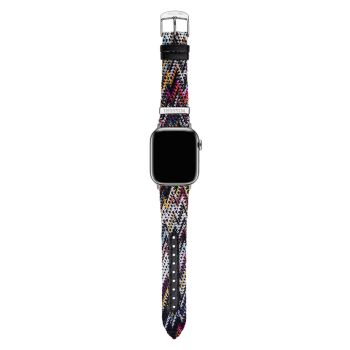 Ремешок для часов Apple® Watch Zigzag из разноцветной ткани и кожи, 24 мм Missoni