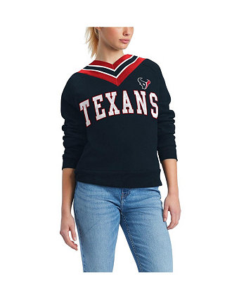 Женский темно-синий пуловер с v-образным вырезом Houston Texans Heidi Tommy Hilfiger