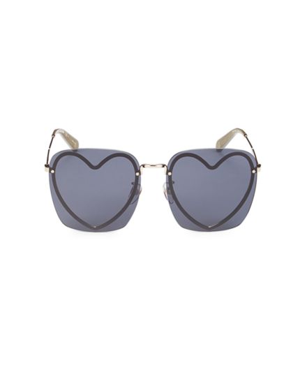 Квадратные солнцезащитные очки в форме сердца 59 мм THE MARC JACOBS