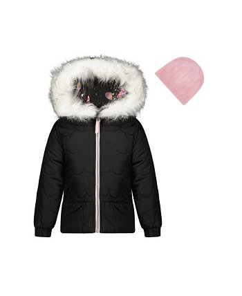 Пальто и шапочка Bubble для малышей для девочек, комплект из 2 предметов Weathertamer