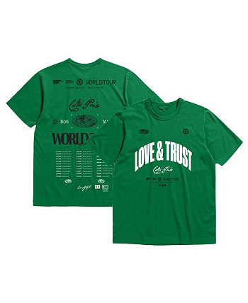 Мужская и женская футболка Bleacher Report x Kelly Green Boston Celtics World Tour Mitchell & Ness