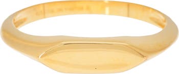 Кольцо-печатка из серебра 925 пробы с вермеилом из 14-каратного золота Sterling Forever