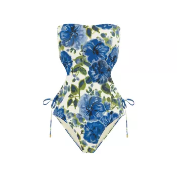 Floral Cut-Out One-Piece Swimsuit Peony