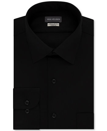 Мужская классическая / классическая классическая рубашка из эластичного атласа без морщин Van Heusen