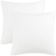Set of 2 Chenille Throw Pillow Covers Water Repellent 16&#34;x16&#34; PiccoCasa